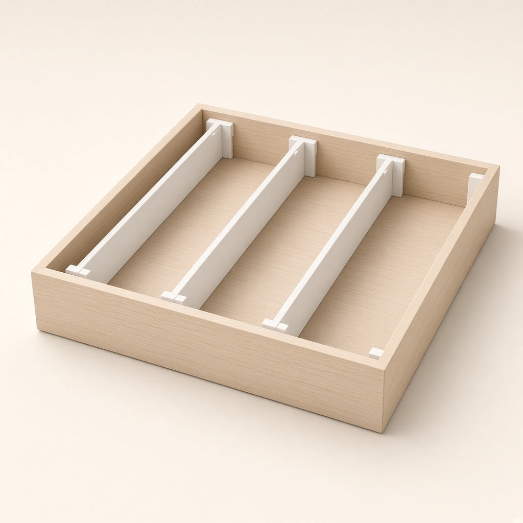 Generated illustration of a drawer divider, not a sample photo.